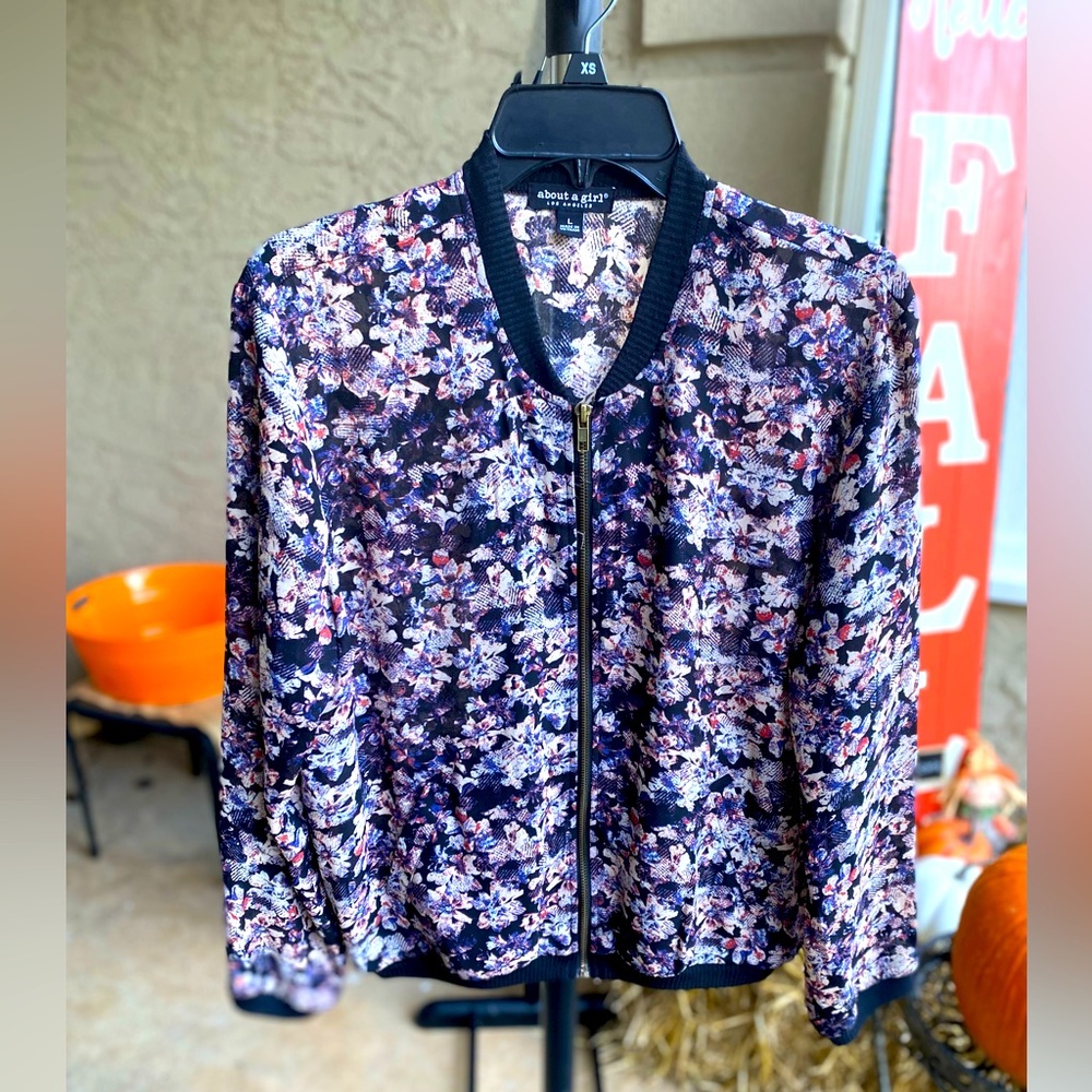 Flora Print Bomber Jacket